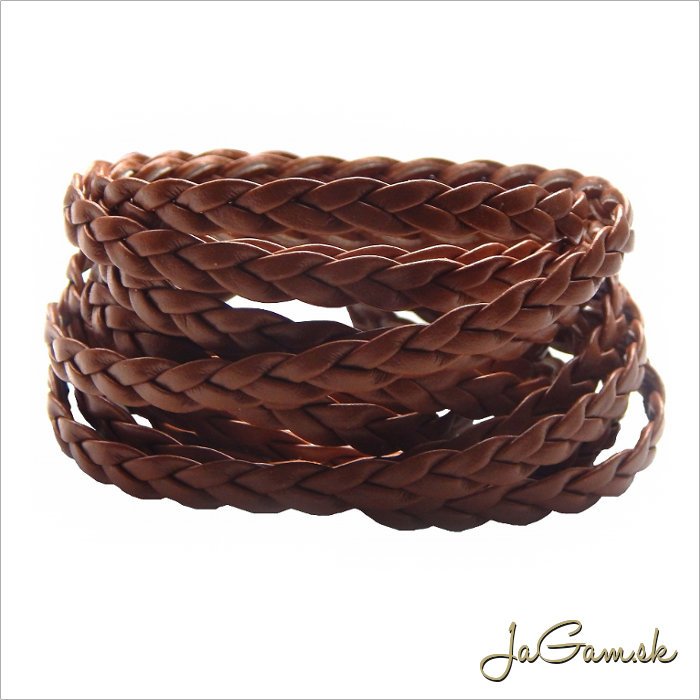 Vrkôčik - imitácia kože 5 mm hnedá 0,5 m (2103)